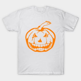 Scary Orange Pumpkin T-Shirt